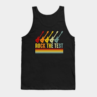 Rock The Test Guitar Teacher Test Day Testing Day Tank Top